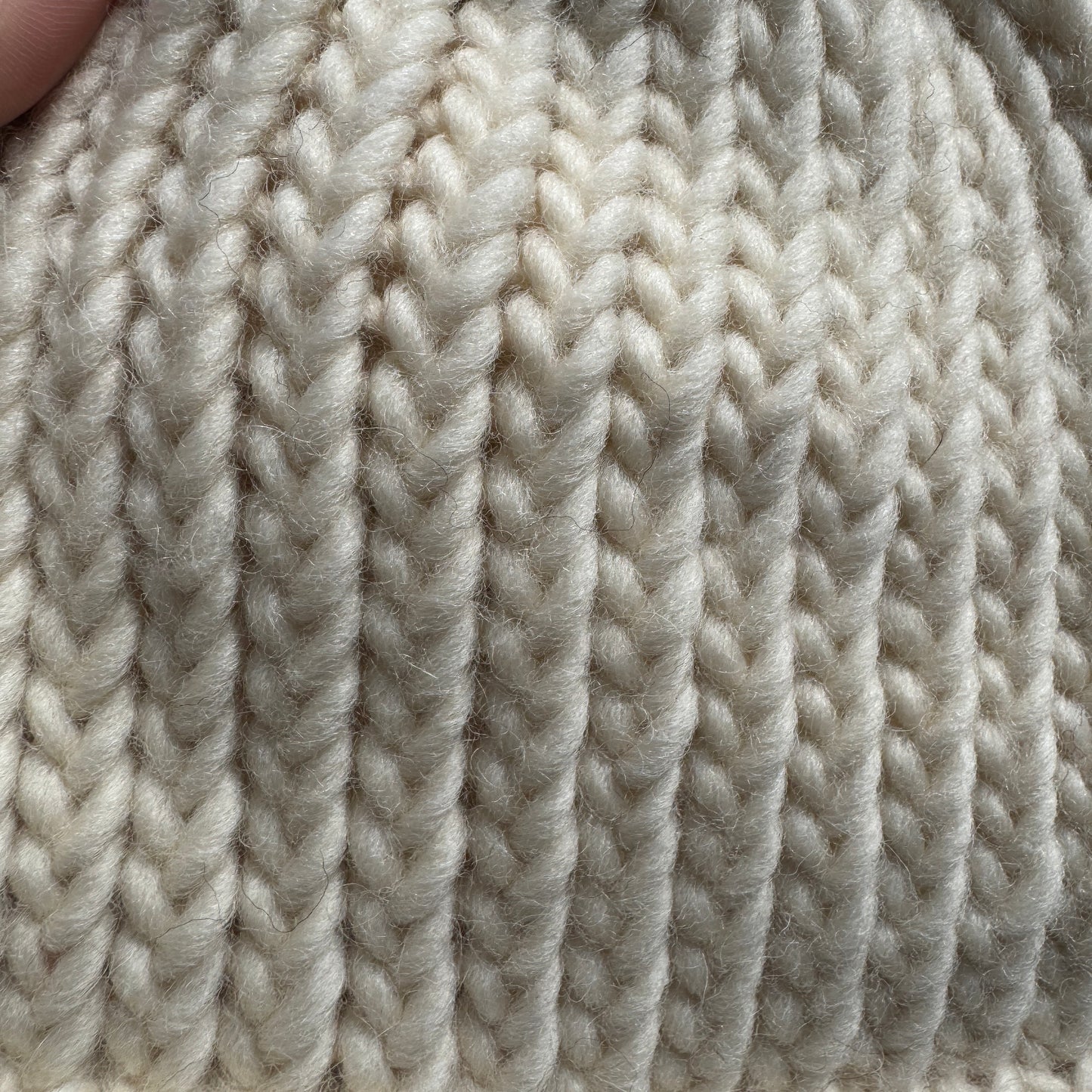 Natural Shetland hand knitted hat - Adult