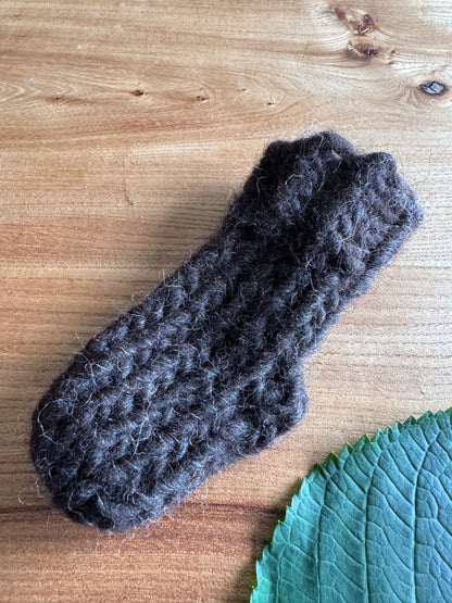 Black Shetland Wool Baby Socks - British Wool Collection