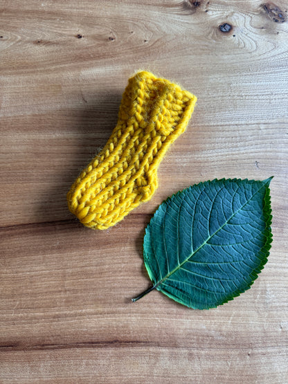 Mustard Merino Wool Baby Socks