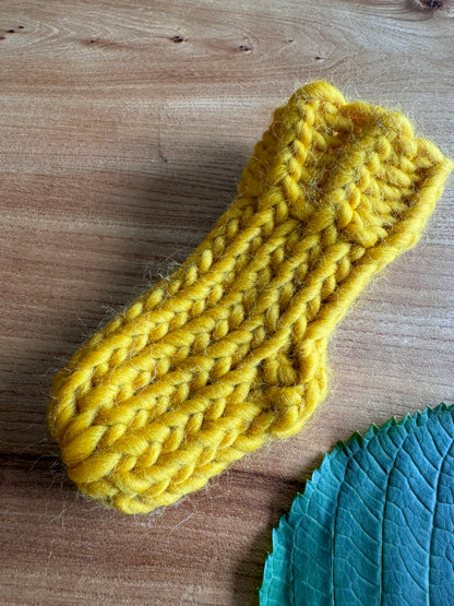 Mustard Merino Wool Baby Socks