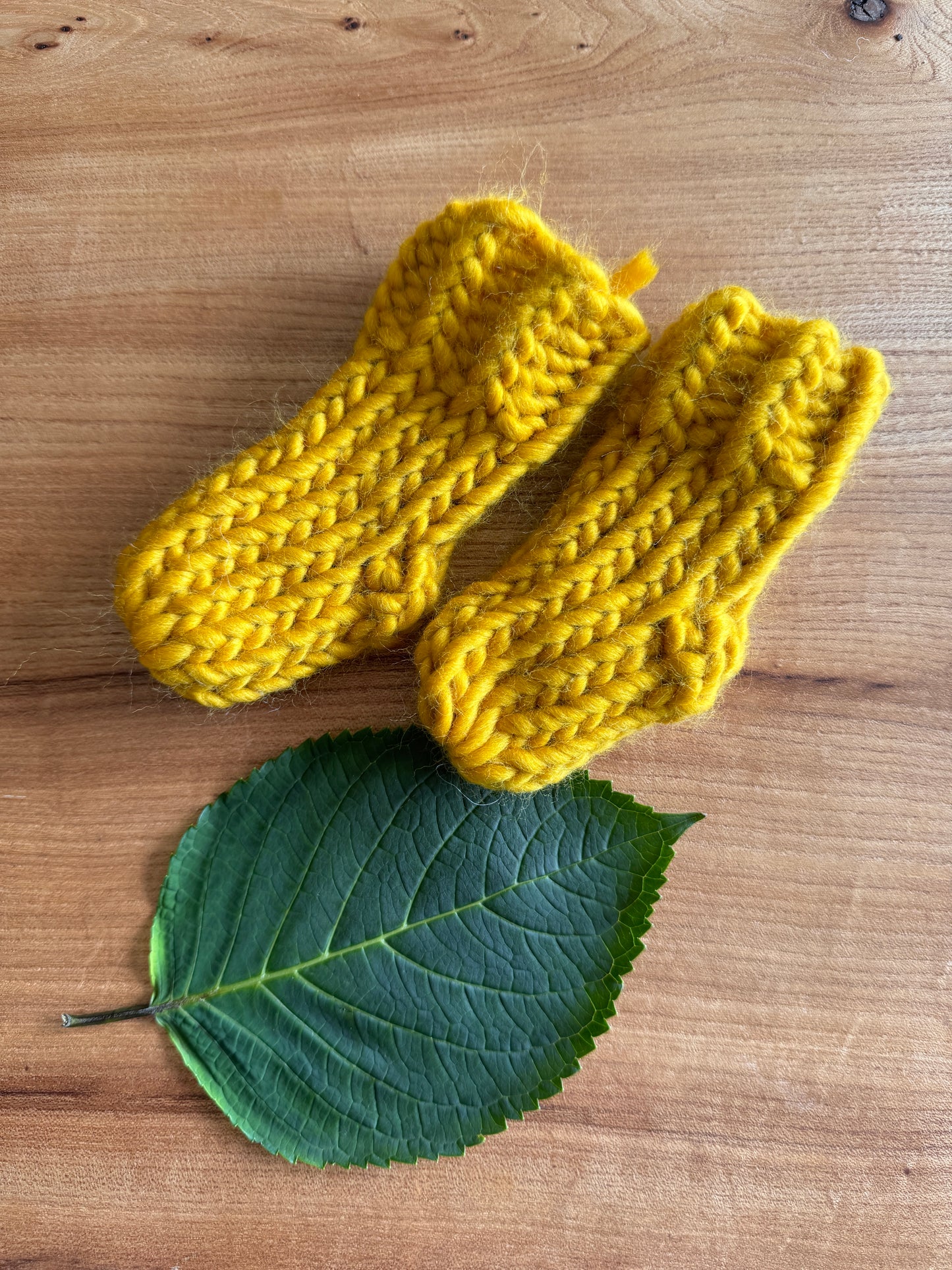 Mustard Merino Wool Baby Socks