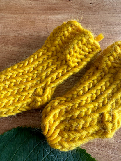 Mustard Merino Wool Baby Socks