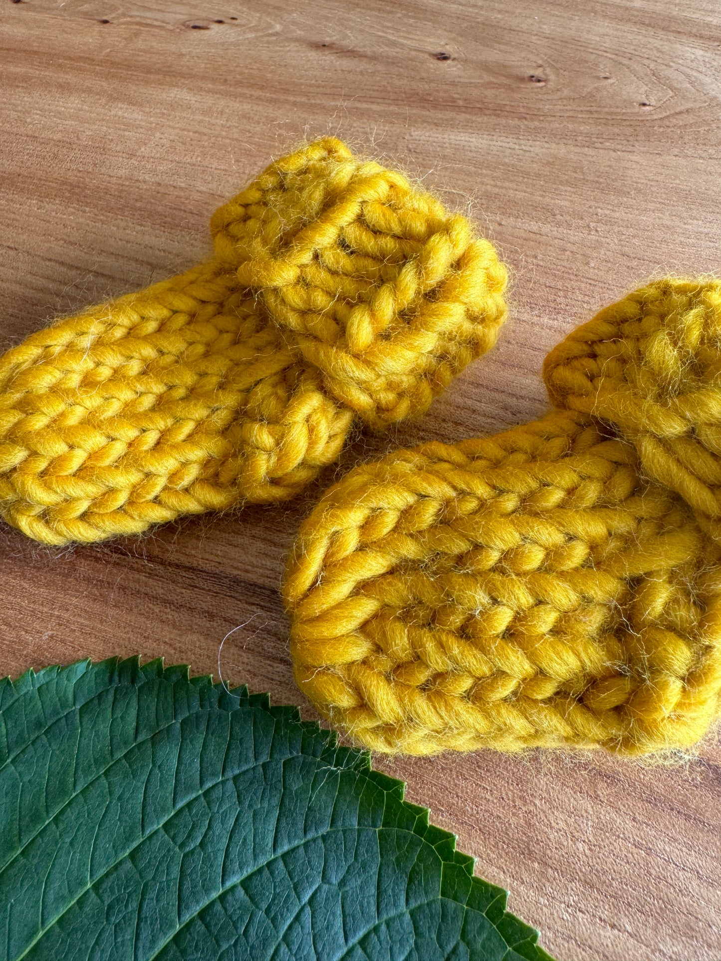 Mustard Merino Wool Baby Socks