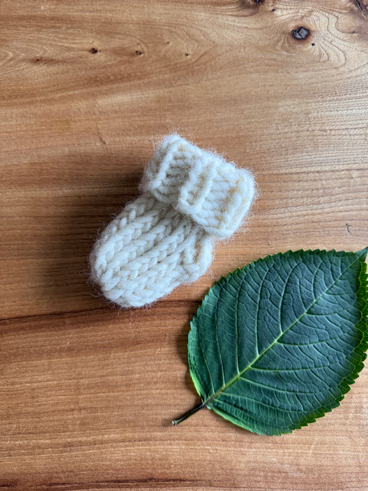 Natural Shetland Wool Baby Socks - British Wool Collection