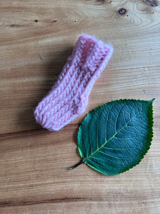 Pastel Pink Merino Wool Baby Socks