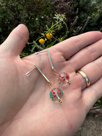 Christmas tree earrings