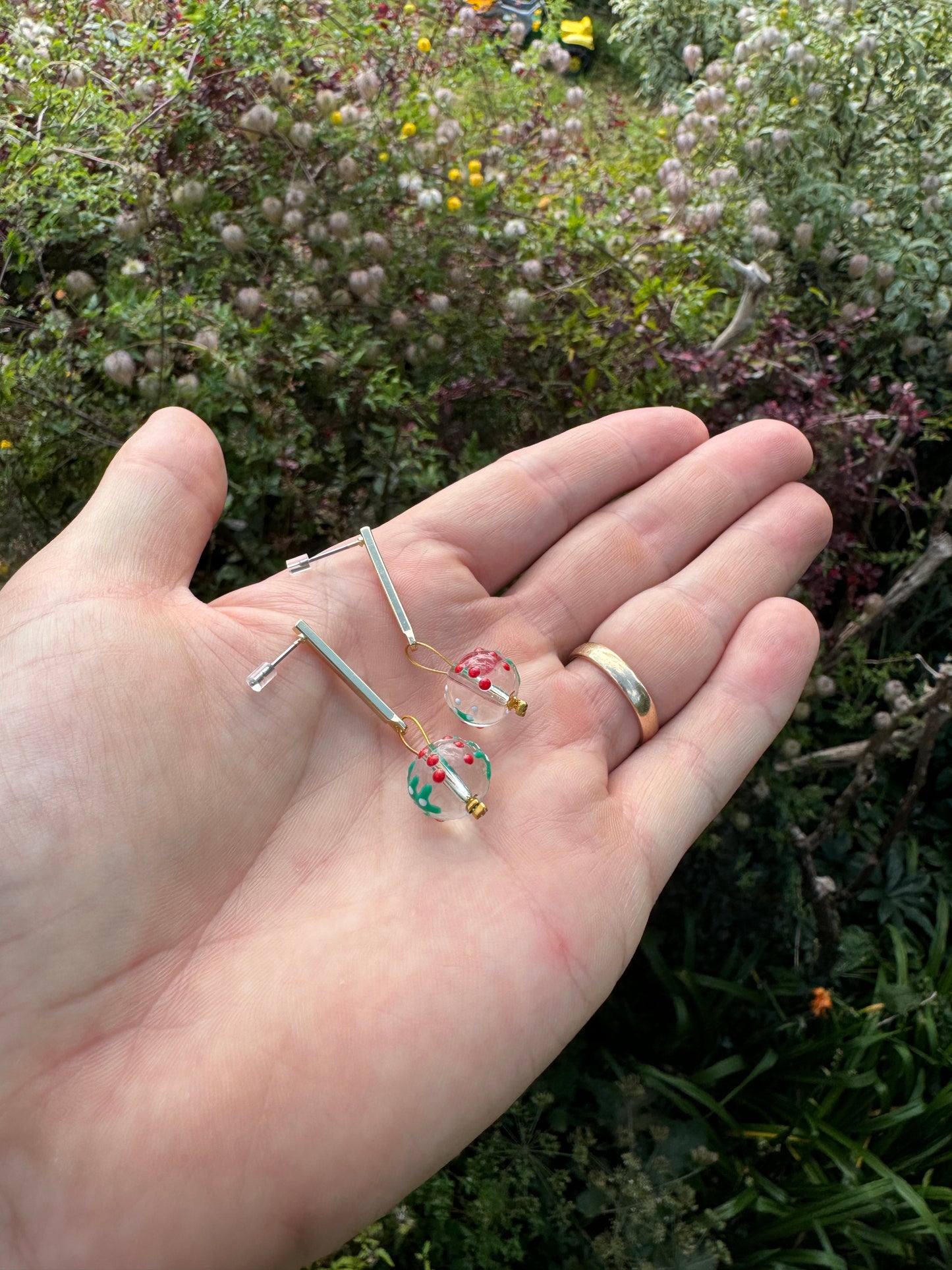 Christmas tree earrings