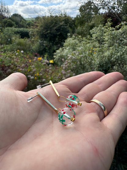 Christmas tree earrings