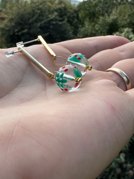 Christmas tree earrings