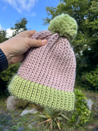 Adult - Spring Blossom Knitted Hat - Seconds