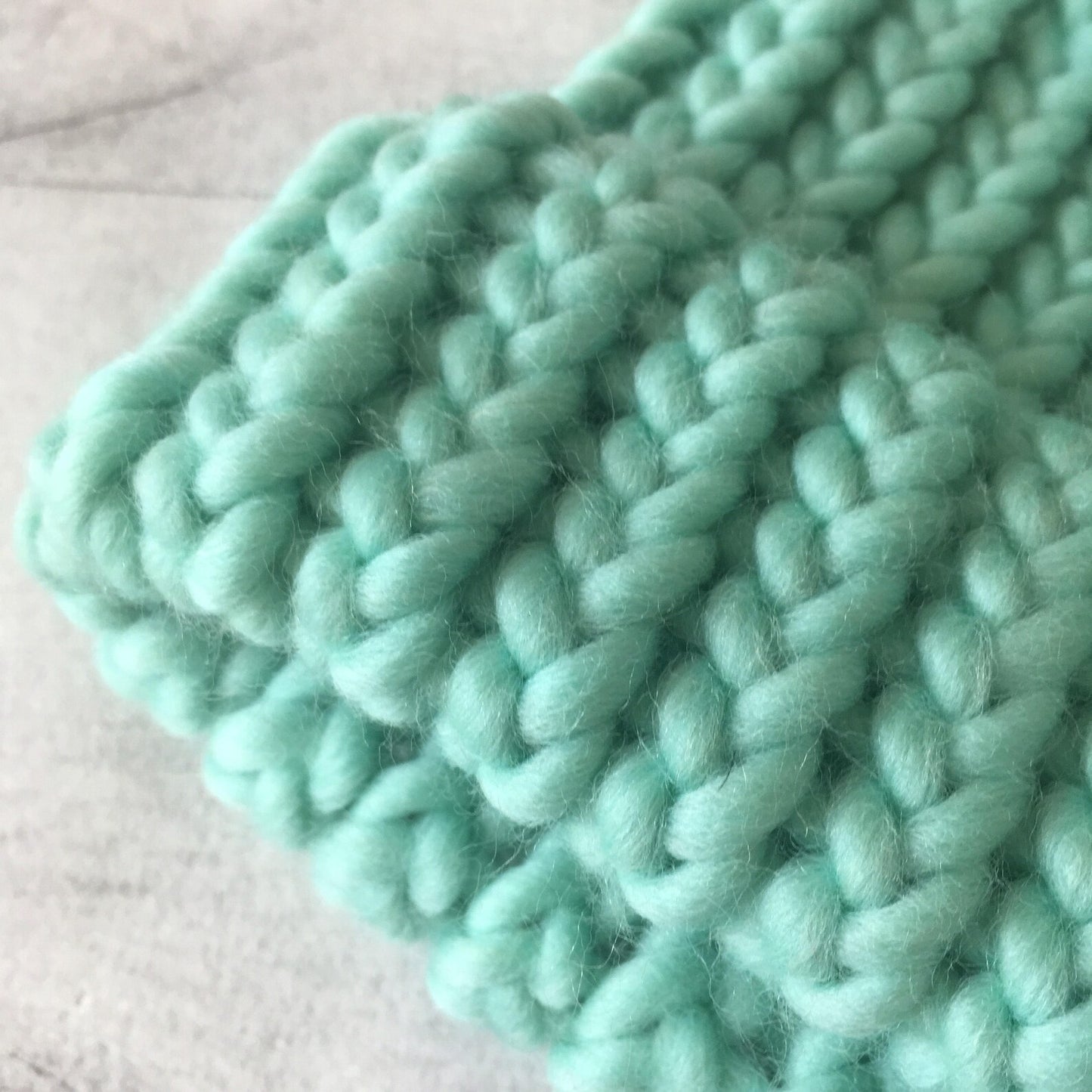 CHILD/SMALL ADULT - Mint knitted hat