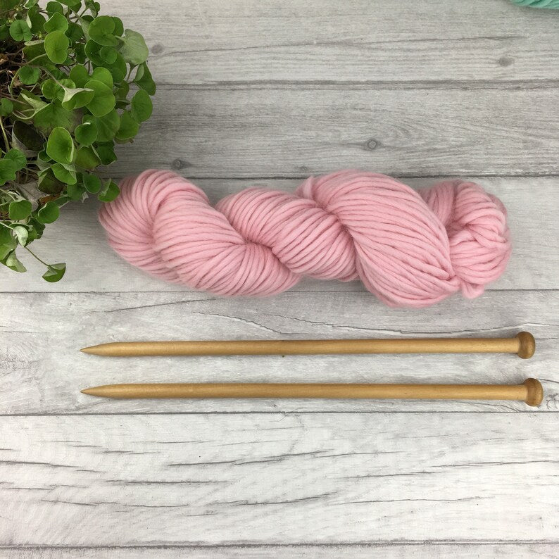 Pastel Pink 100% Merino Wool Yarn - Super Chunky